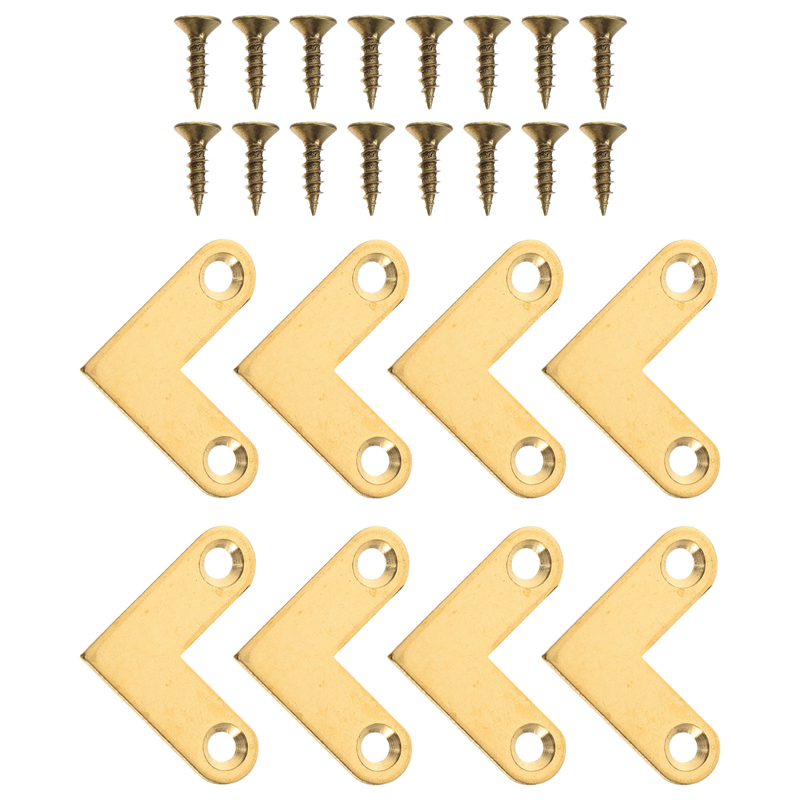 Woodworking X Brace - 8Pcs Copper Metal L Brackets Small