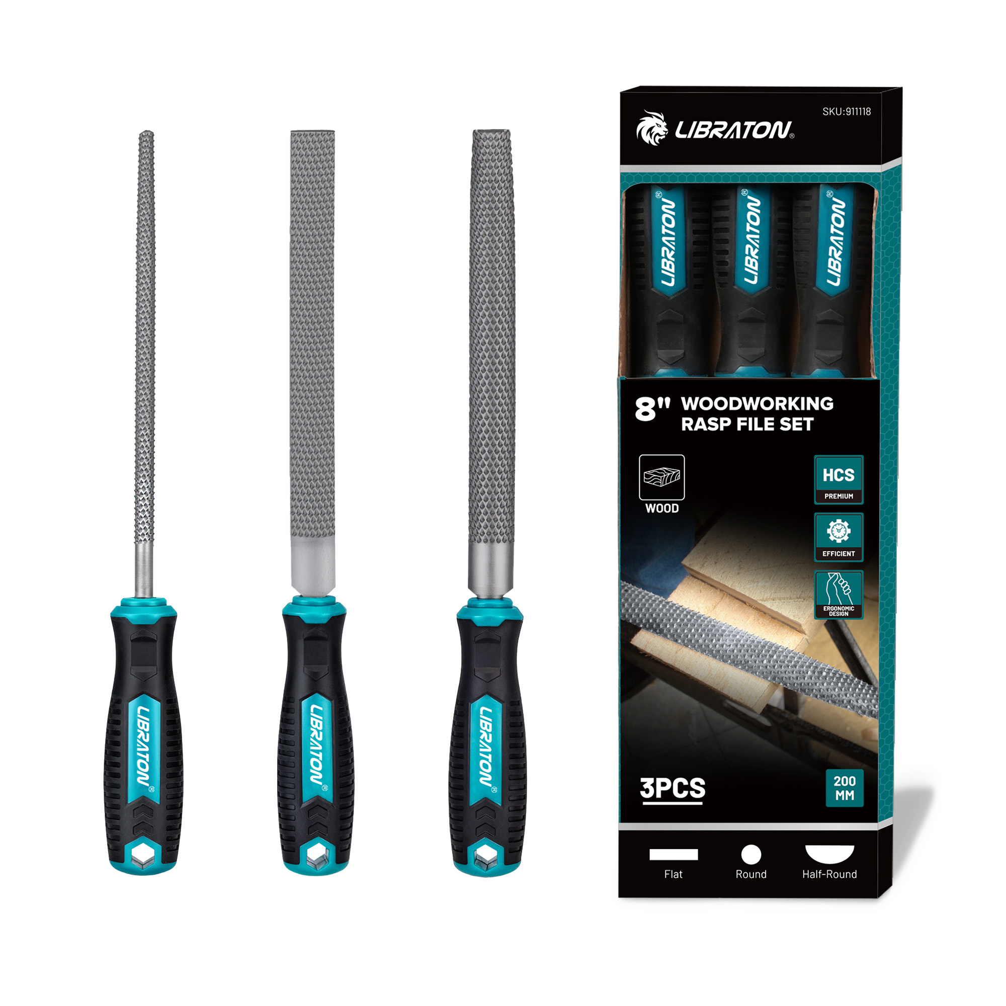 Woodworking Rasps And Files - LIBRATON 3PCS Wood Rasp Set 8