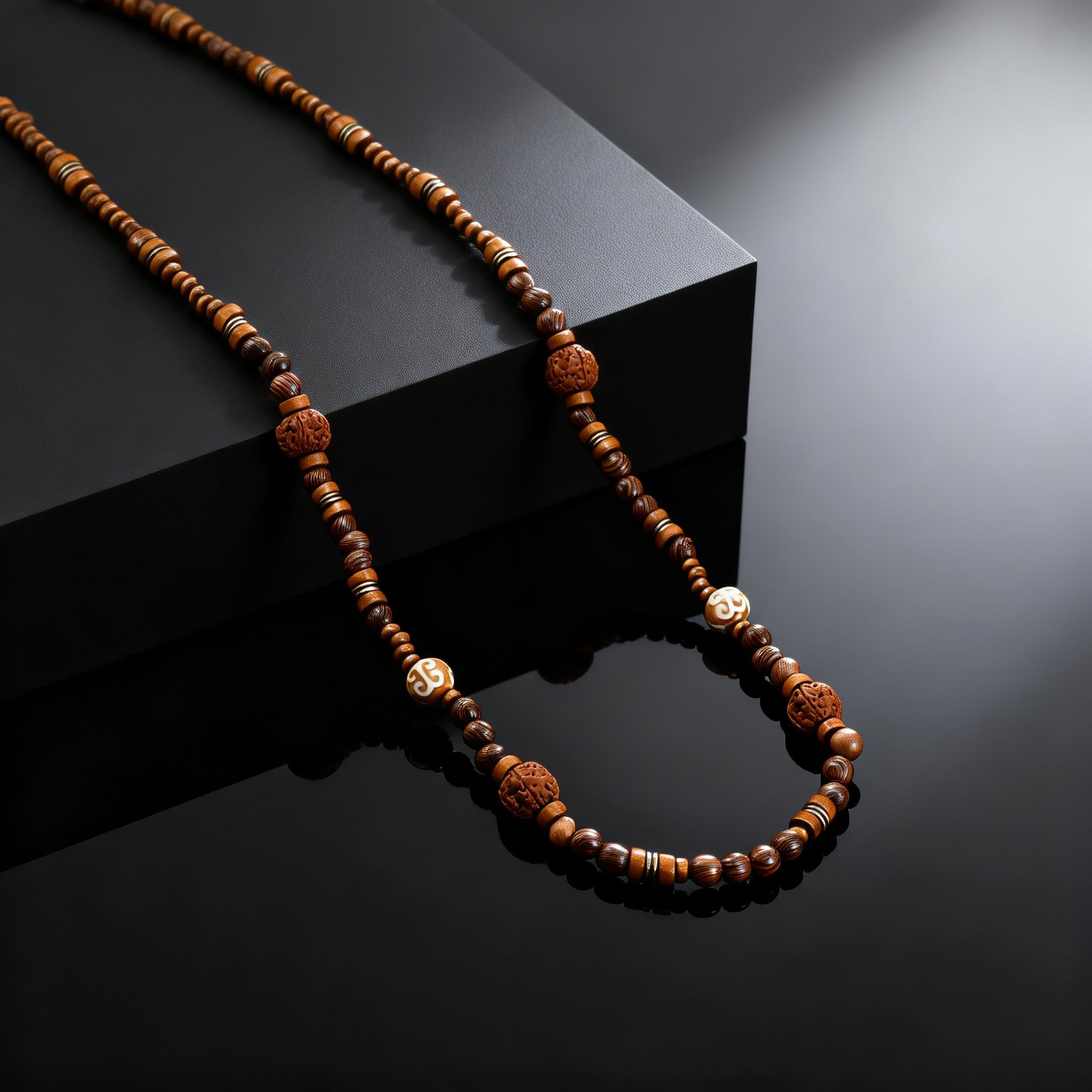 Fashion Walnut Wood Bead Neckl - đánh giá và giá Woodworking Nc