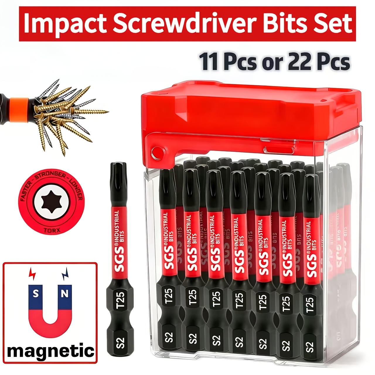 11/22-Piece T25 Torx Magnetic  - đánh giá và giá Woodworking Asmr