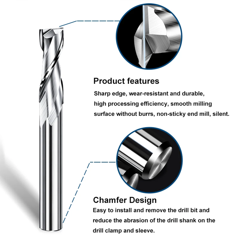 2 Flute Flat Up Cut End Mill 3 - đánh giá và giá Woodworking Nc