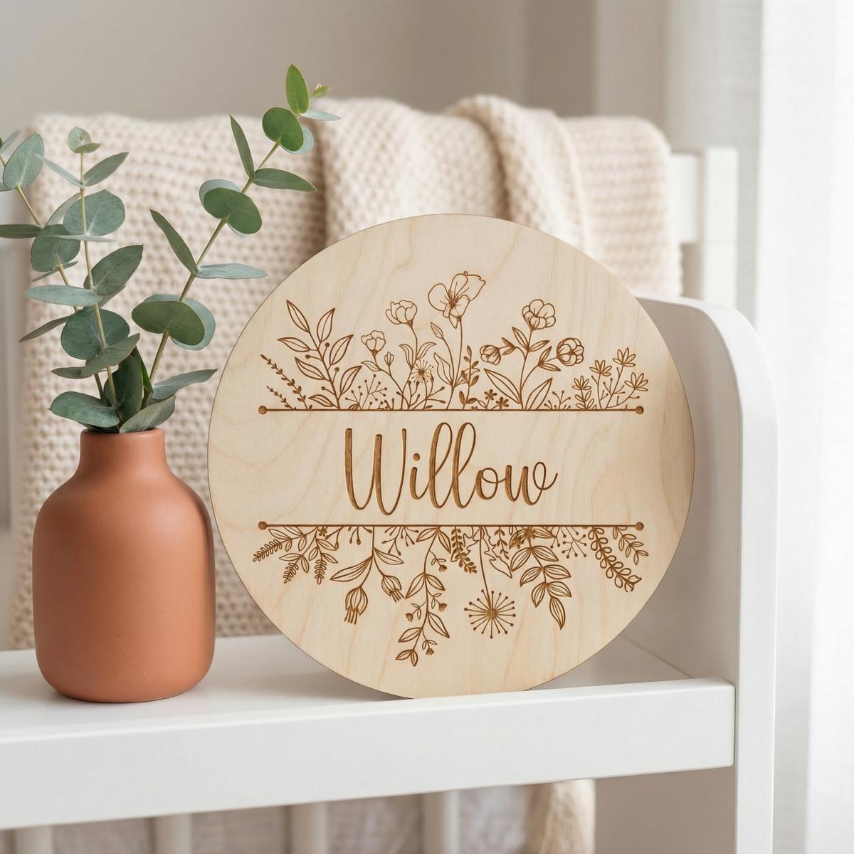 Personalized Floral Round Wood - đánh giá và giá Woodworking Jobs