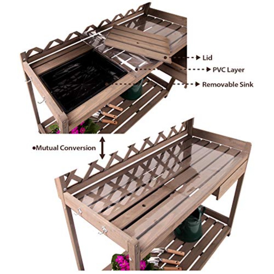 Potting Bench Garden Table for - đánh giá và giá Woodworking Work Table
