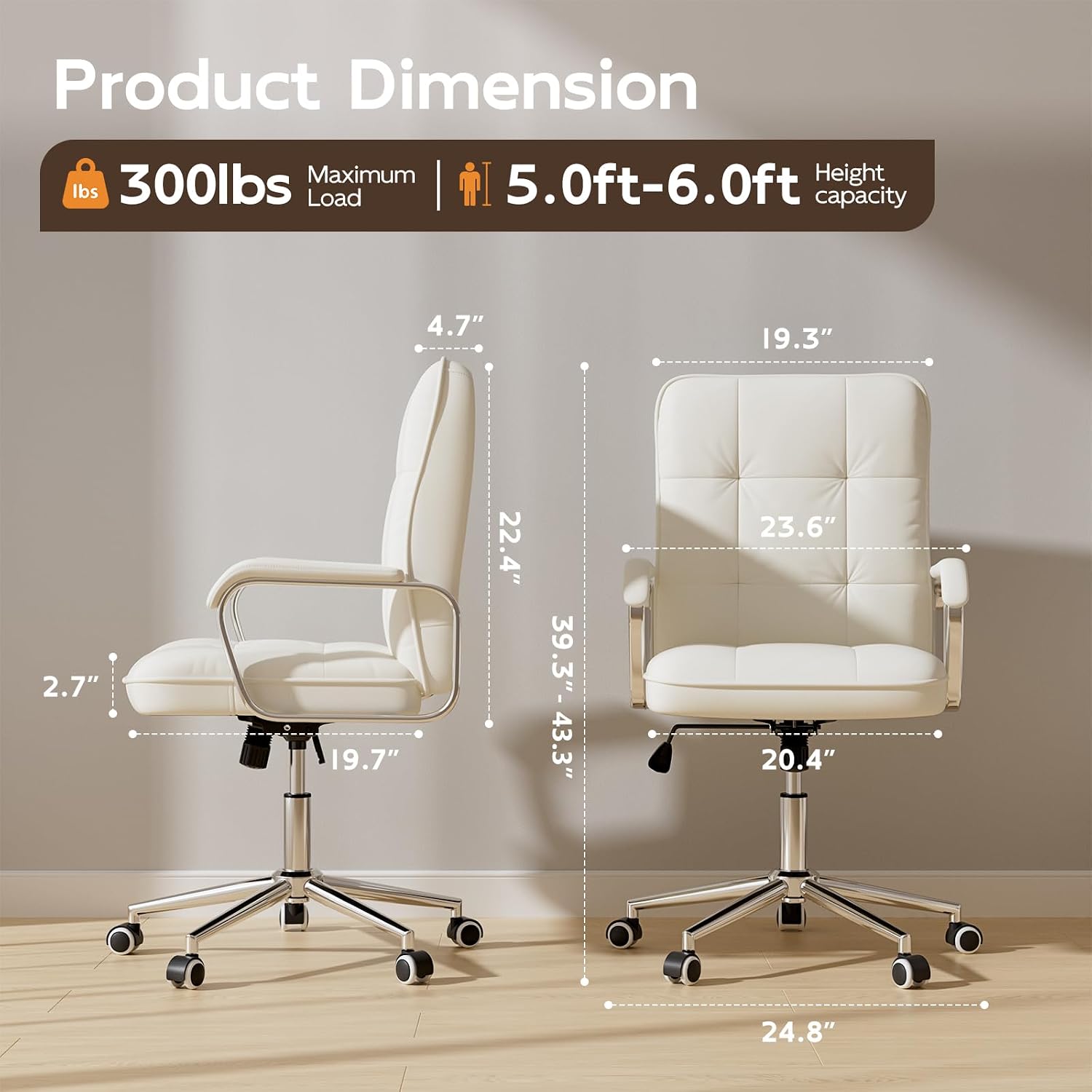 Mid Back Leather Office Desk C - đánh giá và giá Woodworking Desk Chair