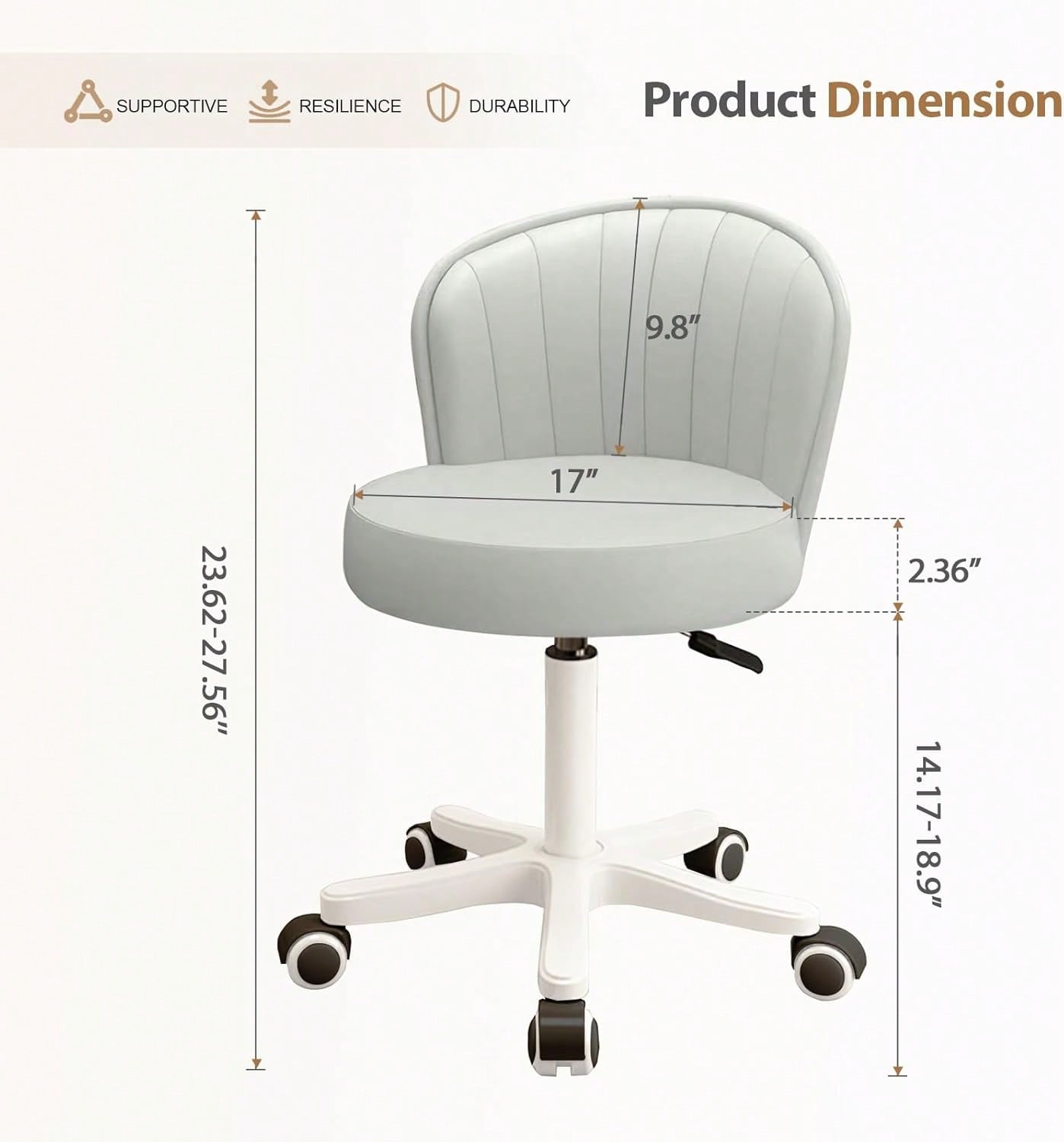 Small Round Rolling Desk Chair - đánh giá và giá Woodworking Desk Chair