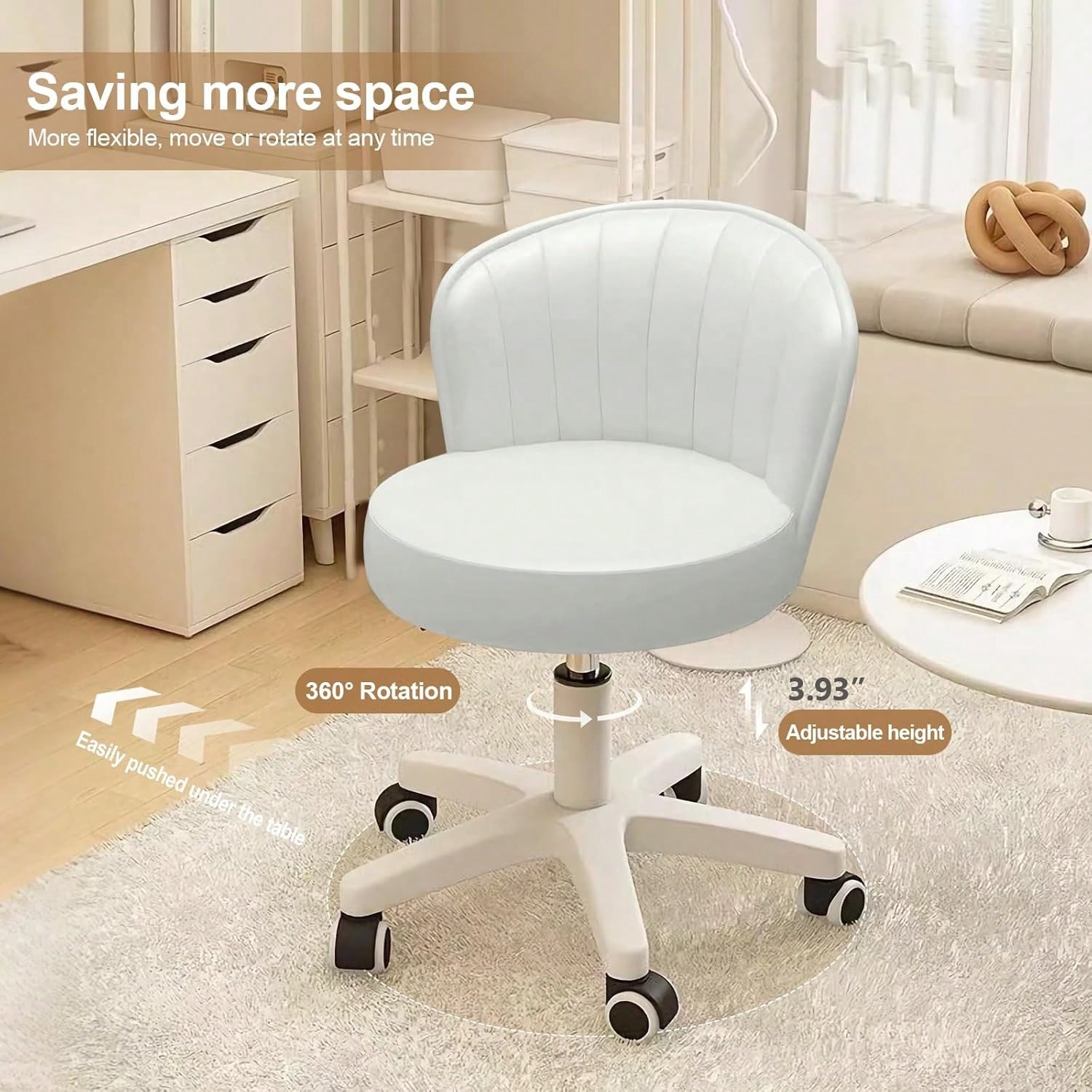Small Round Rolling Desk Chair - đánh giá và giá Woodworking Desk Chair