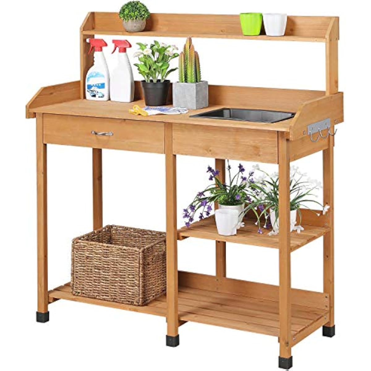 Outdoor Potting Bench with Rem - đánh giá và giá Woodworking Work Table
