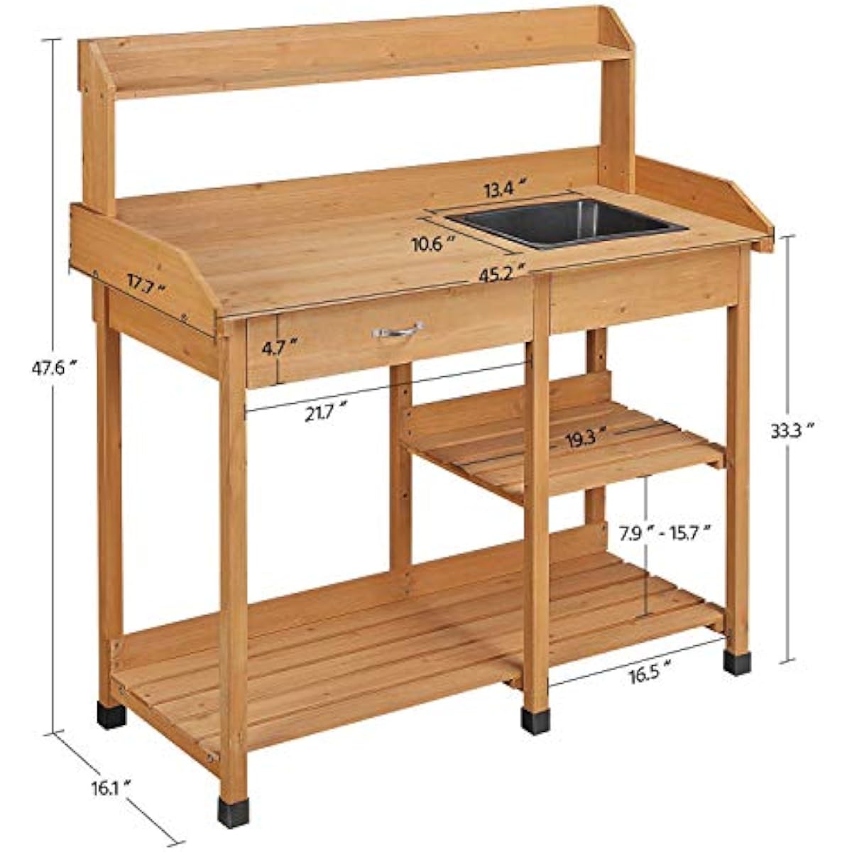 Outdoor Potting Bench with Rem - đánh giá và giá Woodworking Work Table
