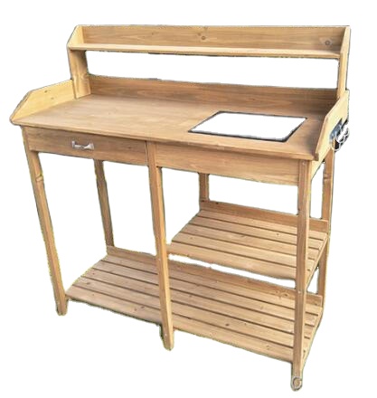 Wooden Potting Bench Table wit - đánh giá và giá Woodworking Work Table